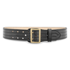 2-1/4"" Hi-Gloss Leather Sam Brown 4 Row Stitch Duty Belt with Gold Buckle