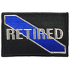 Dual Blue/Red Line American Flag Patch, 2 x 3 Inches, Sew On, White Border