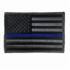 Dual Blue/Red Line American Flag Patch, 2 x 3 Inches, Sew On, White Border