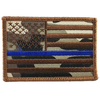 Dual Blue/Red Line American Flag Patch, 2 x 3 Inches, Sew On, White Border