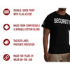 Rothco 2-Sided Security T-Shirt with US Flag On Sleeve - Black