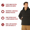 Rothco Concealed Carry Soft Shell Anorak - Black