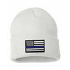 Thin Blue Line Flag Embroidered Beanie