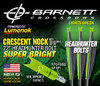 HEADHUNTER GREEN CRESCENT 3PKLUMENOK XBOW ARROW 22" BARNETT 
