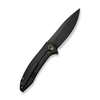 WEKNIFE Acuminal Flipper Knife Black Titanium Handle (3.98"" Black Stonewashed Vanax Blade) WE23070-1