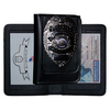 Duty Leather Double ID Case w/ Badge Flap - 3.00''x5.00''