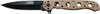 SPEAR POINT BLACK BLADE BRONZECRKT M16-03BK 3.5" PLAIN EDGE 