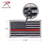 Rothco Thin Red Line US Flag Patch - Hook Back