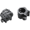 Weaver Classic 6Hole Skeleton Rings Matte Black 1" Medium Clamshell Pack