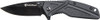 OXIDE BLADE W/POCKET CLIPS&W KNIFE BLACK RUBBER 3" BLK 