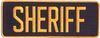 SHERIFF Back Patch - Gold/Navy - 11''x4''