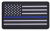 Rothco PVC Thin Blue Line Flag Patch - Hook Back