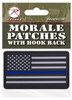 Rothco PVC Thin Blue Line Flag Patch - Hook Back
