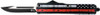 THE RED 3.1" BLK DROP POINTTEMPLAR KNIFE SLIM OTF BACK 