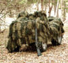 WOODLAND CAMOUFLAGE NETTINGRED ROCK GHILLIE BLIND 5'X12' 