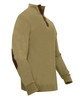 Rothco 3-Button Sweater with Suede Accents