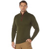 Rothco 3-Button Sweater with Suede Accents