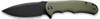 GREEN G10/BLACK STN CLAM PACKCIVIVI KNIFE PRAXIS 3.75"   OD 