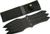 KNIFE BLACK 3PC SET W/SHEATHSZCO RITE EDGE 9.75" THROWING 
