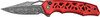 SKELETONIZED RED DAMASCUSCIVIVI KNIFE ANAAKI 2.98" 