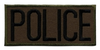 POLICE Chest Patch - Black/Olive Drab - 4''x2'' - Heat Seal