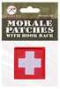 Rothco White Cross Red Morale Patch