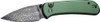 GREEN/DAMASCUS BUTTON LOCKCIVIVI KNIFE QUBIT 2.98" 