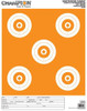 Champion Shotkeeper Targets White & Orange 5 Bull Large 12/Pack