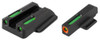 Truglo TFX Pro Next Gen Tritium & Fiber Optic Xtreme Handgun Sight - Ruger LC9|Ruger LC9s|Ruger LC380 - White Orange Front/Rear Green