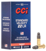 CCI 0035 Standard Velocity  22LR 40gr Lead Round Nose 50 Per Box/100 Case Ammo for MA, CT, NJ, IL, NY & CA Buyers