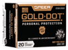 Speer 23913GD Gold Dot Personal Protection 327FederalMag 100gr Hollow Point 20 Per Box/10 Case Ammo for MA, CT, NJ, IL, NY & CA Buyers