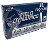 Fiocchi 270SPB Field Dynamics  270Win 130gr Pointed Soft Point 20 Per Box/10 Case Ammo for MA, CT, NJ, IL, NY & CA Buyers