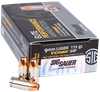 Sig Sauer E9MMA1COMP50 Match Elite Competition  9mmLuger 115gr V-Crown Jacketed Hollow Point 50 Per Box/20 Case Ammo for MA, CT, NJ, IL, NY & CA Buyers