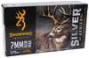 Browning Ammo B192600071  Silver 7mmRem Mag 175gr Plated Soft Point 20 Per Box/10 Case Ammo for MA, CT, NJ, IL, NY & CA Buyers