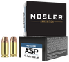 Nosler 51278 Assured Stopping Power Handgun 45ACP 185gr Jacketed Hollow Point 20 Per Box/20 Case Ammo for MA, CT, NJ, IL, NY & CA Buyers