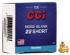 CCI 0044 Noise Blanks  22Short 100 Per Box/50 Case Ammo for MA, CT, NJ, IL, NY & CA Buyers