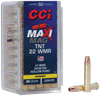 CCI 0063 Maxi-Mag TNT 22WMR 30gr TNT Jacketed Hollow Point 50 Per Box/40 Case Ammo for MA, CT, NJ, IL, NY & CA Buyers