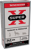 Winchester Ammo X2431 Super X  243Win 80gr Jacketed Soft Point 20 Per Box/10 Case Ammo for MA, CT, NJ, IL, NY & CA Buyers