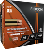 Fiocchi 44MBA Hyperformance  44RemMag 225gr XPB 25 Per Box/8 Case Ammo for MA, CT, NJ, IL, NY & CA Buyers