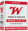 Winchester Ammo USA380W USA  380ACP 95gr Full Metal Jacket 200 Per Box/5 Case Ammo for MA, CT, NJ, IL, NY & CA Buyers