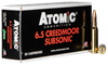 Atomic Ammunition 00476 Rifle Subsonic 6.5Creedmoor 130gr Sierra MatchKing BTHP 20 Per Box/10 Case Ammo for MA, CT, NJ, IL, NY & CA Buyers