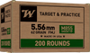 Winchester Ammo WM855200 USA M855 Green Tip 5.56x45mmNATO 62gr Full Metal Jacket 200 Per Box/4 Case Ammo for MA, CT, NJ, IL, NY & CA Buyers