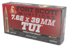Fort Scott Munitions 762X39117SCV Tumble Upon Impact (TUI) Rifle 7.62x39mm 117gr Solid Copper Spun 20 Per Box/10 Case Ammo for MA, CT, NJ, IL, NY & CA Buyers