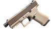 GLOCK 43X MOS 2 TONE TAN/BRONZE THREADED 9MM PISTOL 3.39"  2-10RD MAGS