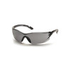 ACHIEVA SAFETY GLASSES - GRAY LENS, GRAY TEMPLE TIPS