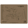 1911 SCHEMATIC HANDGUN PROMAT - COYOTE TAN