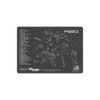 SIG SAUER P220 SCHEMATIC HANDGUN MAT - CHARCOAL GRAY/CERUS BLUE, 17" X 12"
