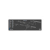 AR-15 FREE FLOAT HANDGUARD SCHEMATIC RIFLE MAT - CHARCOAL GRAY/CERUS BLUE, 12" X 36"