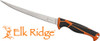 KNIFE WITH SHEATH BLK/ORG/SSMC ELK RIDGE TREK 7" FILLET 