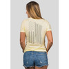 SEASONAL WOMEN'S RELAXED FIT T-SHIRT - AMERICA, PALE YELLOW, 2XL
